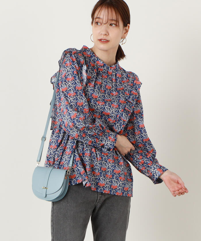 セール 30%OFF】リバティプリントフリルブラウス(504269329 セール 30%OFF】リバティプリントフリルブラウス(504269329