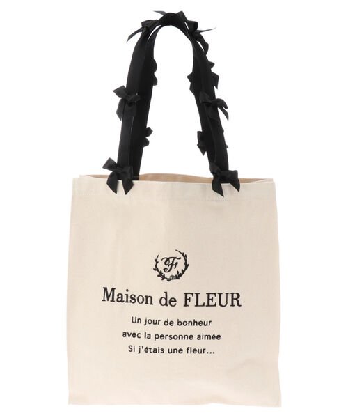 ハンドルリボントートバッグ メゾンドフルール Maison De Fleur D Fashion ハンドルリボントートバッグ メゾンドフルール Maison De Fleur D Fashion