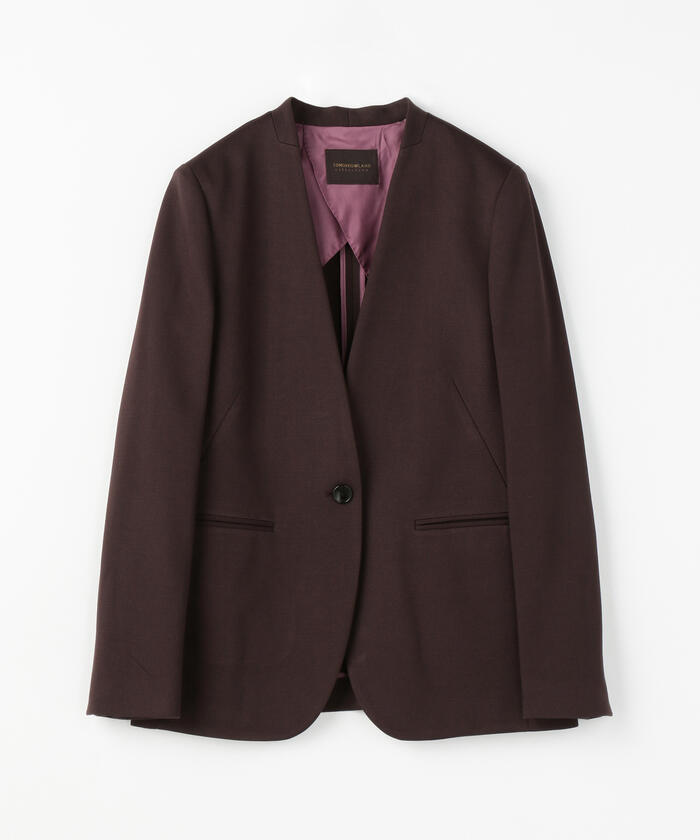 セール 30%OFF】カルゼサーキュラー ノーカラージャケット セール 30%OFF】カルゼサーキュラー ノーカラージャケット