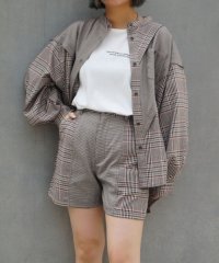 NICOLE CLUB/切り替えチェックショートパンツ/504272091