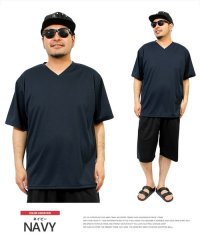 one colors/Tシャツ メンズ 大きいサイズ 半袖 吸汗速乾 ドライ メッシュ UVカット 無地 Vネック カットソー おおきいサイズ スポーツ 白 サマー 半袖Tシャツ 吸/504273216