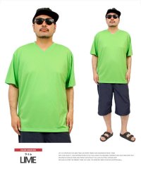 one colors/Tシャツ メンズ 大きいサイズ 半袖 吸汗速乾 ドライ メッシュ UVカット 無地 Vネック カットソー おおきいサイズ スポーツ 白 サマー 半袖Tシャツ 吸/504273216