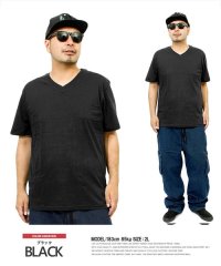 one colors/Vネック Tシャツ メンズ 大きいサイズ 半袖 コットン 無地 カットソー パックTシャツ 無地Tシャツ 半袖Tシャツ シンプル おおきいサイズ ビッグシルエッ/504273225