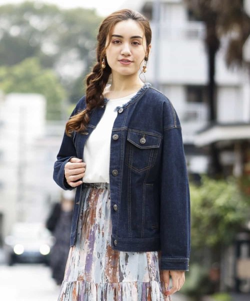 セール 大きいサイズ ノーカラーgジャン エウルキューブ Eur3 D Fashion