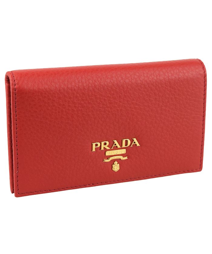 SALE/75%OFF】 PRADA プラダ 三角ロゴ ゴールド カードケース レザー