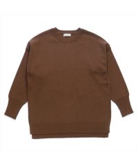 TOKYO SHIRTS/デタッチャブル袖 ニットプルオーバー ブラウン/504298927