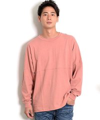 CavariA/CavariA USAコットンビックシルエットドルマンスリーブ無地長袖Tシャツ メンズ ロンT USAコットン 大きいサイズ ドロップショルダー ビッグシルエッ/501296947