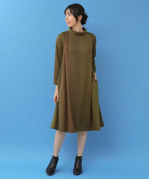 パッチワークチェックワンピース ホコモモラ Jocomomola D Fashion