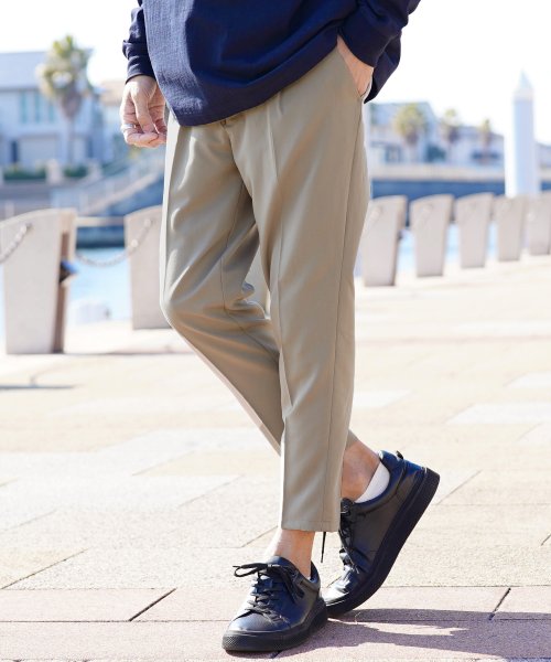 セール Trタックテーパードパンツ 9分丈 アンクルパンツ テーパードパンツ メンズ テーパード パンツ ジギーズショップ Jiggys Shop D Fashion