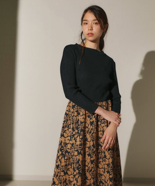 セール 50 Off ニット異素材ドッキングワンピース ブージュルード Bou Jeloud D Fashion
