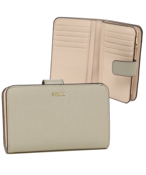 セール フルラ 二つ折り財布 バビロン Mサイズ ベージュ グレー レディース Furla Pcx9uno 0000 0718s フルラ Furla D Fashion