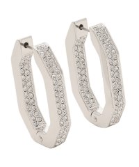 swarovski/スワロフスキー SWAROVSKI ピアス アクセサリー デクストラ Mサイズ フープ ホワイト シルバー レディース SWAROVSKI 5618308/504309107