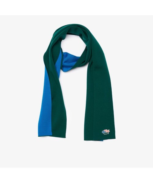 セール カラーブロックレスポンシブルウールマフラー ラコステ メンズ Lacoste Mens D Fashion