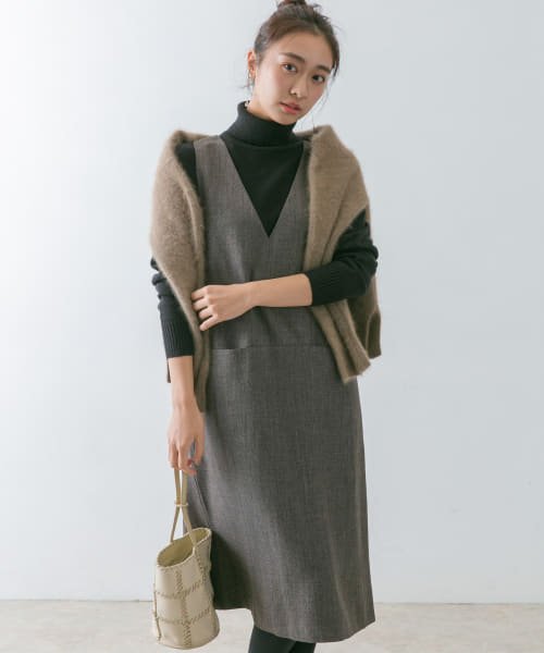 セール Web 一部店舗限定 ツイードジャンパーワンピース Urban Research Rosso Urban Research Rosso D Fashion