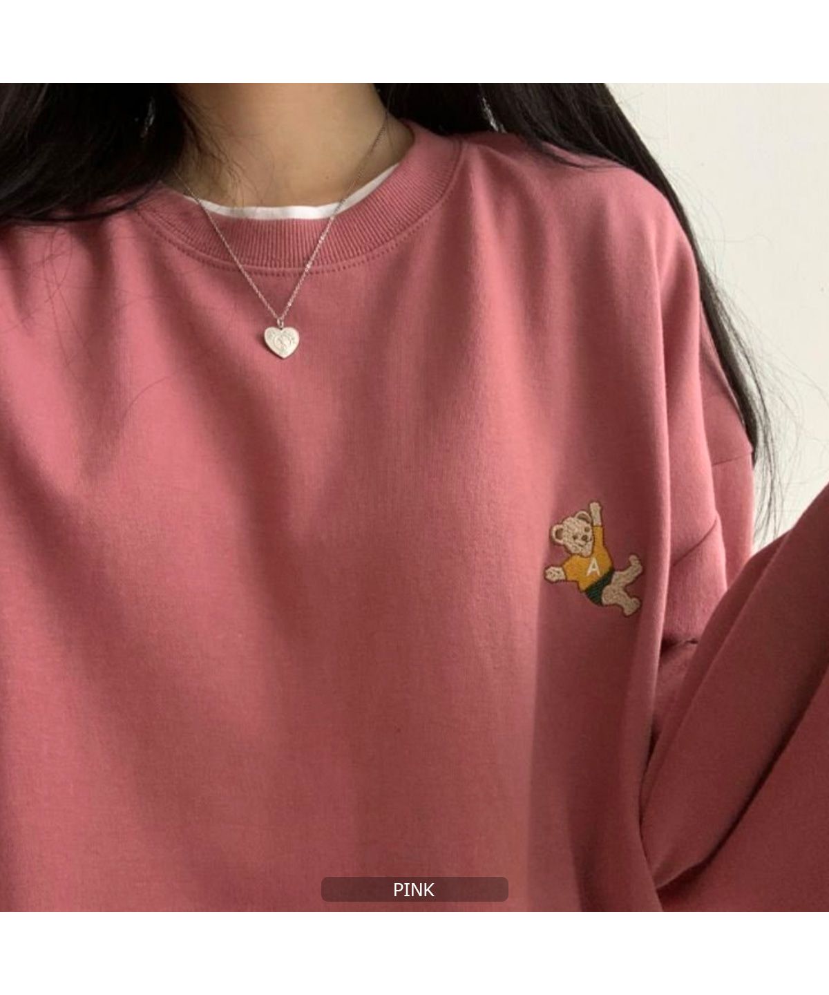 ワンフォークロージング 1111clothing クマ 刺繍 ロンt メンズ