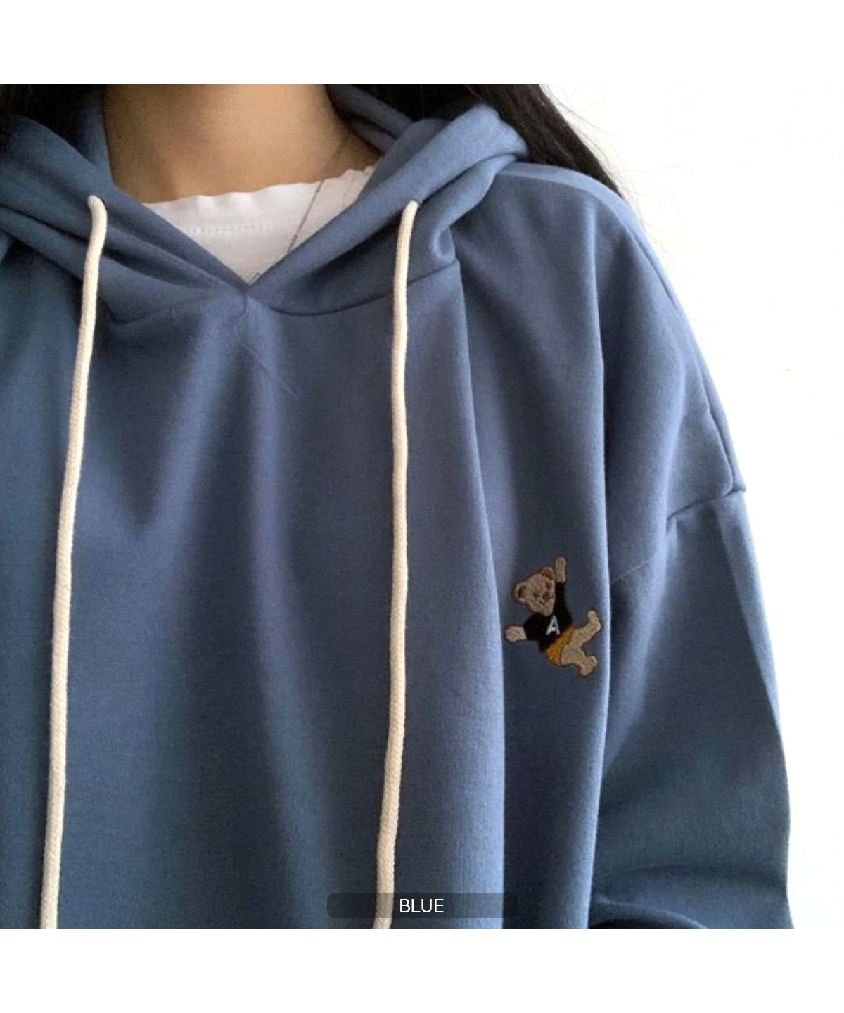 ワンフォークロージング 1111clothing クマ 刺繍 パーカー ワンフォークロージング 1111clothing クマ 刺繍 パーカー