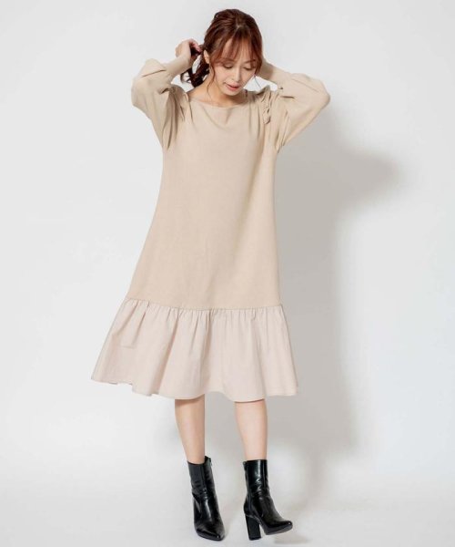 裾切り替えニットミニワンピース アンドクチュール And Couture D Fashion 裾切り替えニットミニワンピース アンドクチュール And Couture D Fashion