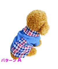 mowmow/ペット用品 犬 服 秋冬 デニムシャツ チェック かわいい 前開き ボタンタイプ ドッグウェア ペットウェア コスプレ 防寒 エアコン対策/504320663