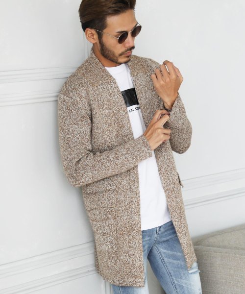 メランジニットコーディガン コーディガン カーディガン コート メンズ ニットカーディガン Cardigan ロング トップス ジギーズショップ Jiggys Shop D Fashion メランジニットコーディガン コーディガン カーディガン コート メンズ ニットカーディガン Cardigan ロング トップス ジギーズショップ Jiggys Shop D Fashion