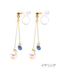 cream dot/ビジュー×パールのスイングバーピアス/イヤリング/504324582