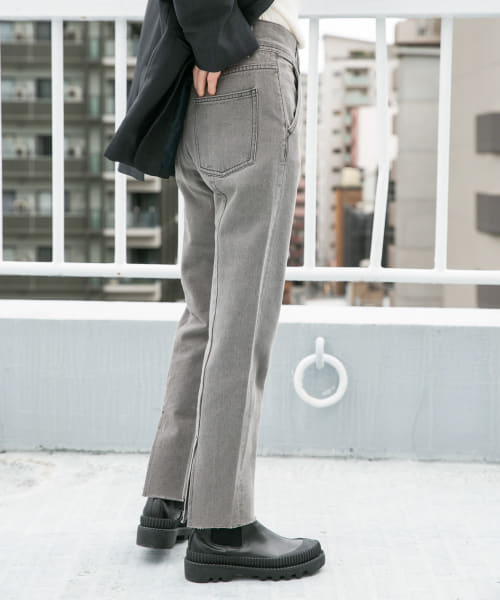 セール 30%OFF】BACKスリットストレートデニム(504327096 セール 30%OFF】BACKスリットストレートデニム(504327096