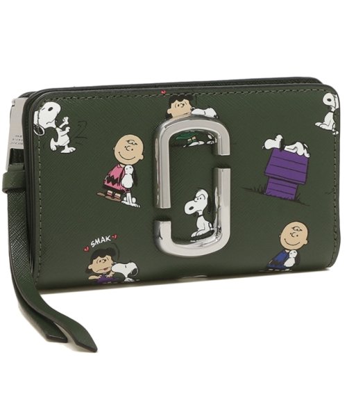 セール マークジェイコブス 二つ折り財布 スナップショット スヌーピー コラボ グリーン レディース Marc Jacobs S124l01fa21 316 マークジェイコブス Marc Jacobs D Fashion