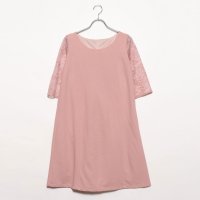 STYLEBLOCK/スタイルブロック STYLEBLOCK ネックレス付フラワーレース5分袖パーティーミディドレス/504324076