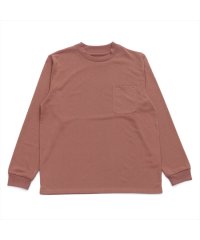 Pitta Re:)/スマートネック ベーシック 長袖ロングTシャツ ピンク系/504332168