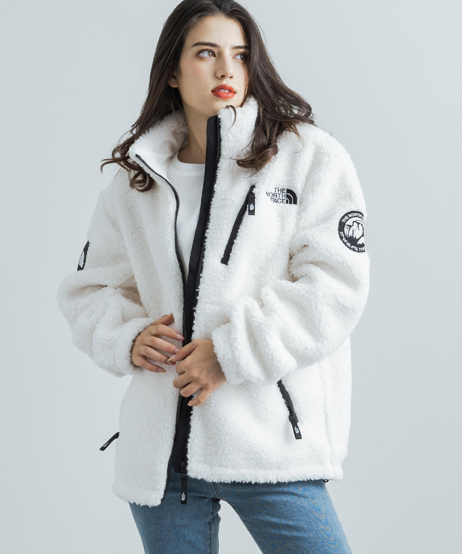 新品 ノースフェイス ホワイトレーベル リモフリースジャケット XL 白 新品 ノースフェイス ホワイトレーベル リモフリースジャケット XL 白