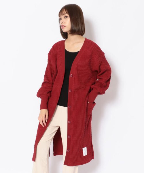 ビックワッフル2ウェイカーディガン/ BIG WAFFLE 2WAY CARDIGAN