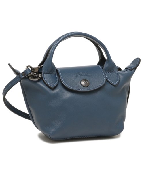 ロンシャン ハンドバッグ ショルダーバッグ プリアージュ キュイール Sサイズ ブルー レディース LONGCHAMP 10147 757 729