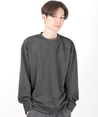 LUXSTYLE/ダイバーストレッチサイドZIPロンT/ロンT メンズ 長袖Tシャツ 無地 ダイバー ストレッチ クルーネック ビッグシルエット/504336675