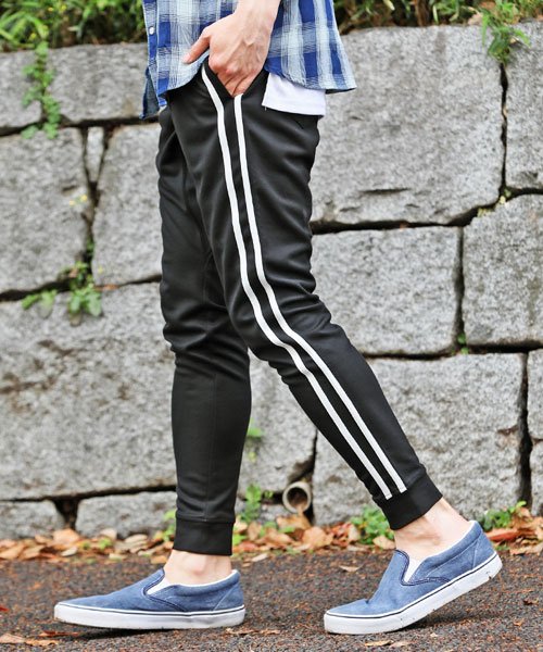 セール サイドライン タイト シルエット スウェット メンズ ジョガーパンツ トップイズム Topism D Fashion