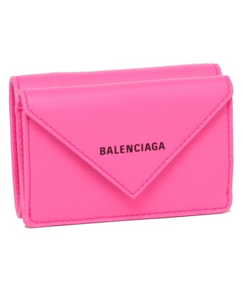 セール バレンシアガ 三つ折り財布 ペーパー ピンク レディース Balenciaga Dlrgn 5608 バレンシアガ Balenciaga D Fashion