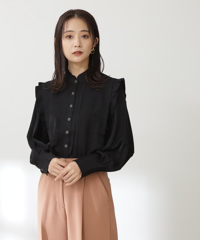 【新品未使用ブラウス4点】Natural Beauty Basic リングドットタックフリルブラウス(504340842) | エヌナチュラル