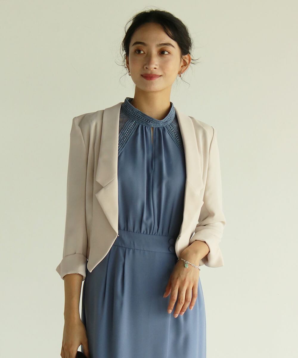 Rire Fete デザインヘムショートジャケット