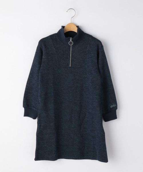 Tj 裏起毛 ハーフジップ ワンピース 100cm 130cm ウォッシャブル グリーンレーベルリラクシング キッズ Green Label Relaxing Kids D Fashion