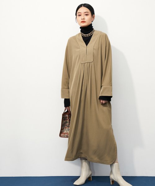 アウトレット店舗 Web限定 カフタンパイピングワンピース アダム エ ロペ Adam Et Rope D Fashion