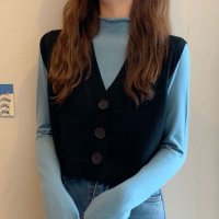 miniministore/ニットベスト 前開き Vネックトップス/504346724