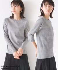 OMNES/【OMNES】ストレッチジャガード　クルーネック長袖＆六分袖Tシャツ/504341227