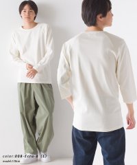 OMNES/【OMNES】ストレッチジャガード　クルーネック長袖＆六分袖Tシャツ/504341227