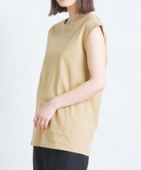 OMNES/【OMNES】製品洗いコットン ノースリーブTシャツ/504342389