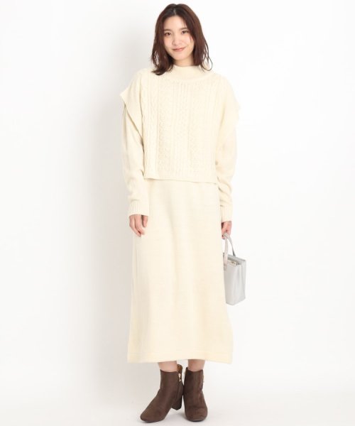 セール47 Off S Ll ケーブルベスト付きニットワンピース グローブ Grove D Fashion