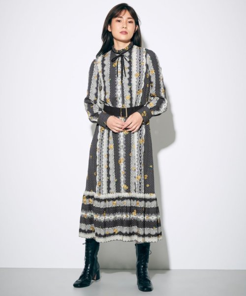 レースプリント刺繍ワンピース グレースコンチネンタル Grace Continental D Fashion レースプリント刺繍ワンピース グレースコンチネンタル Grace Continental D Fashion