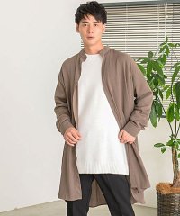 CavariA/CavariA バンドカラーロングシャツ ロング丈 シャツ メンズ バンドカラー 長袖 オーバーサイズシャツ ビッグシルエット シャツ メンズ カジュアルシャツ/504360549