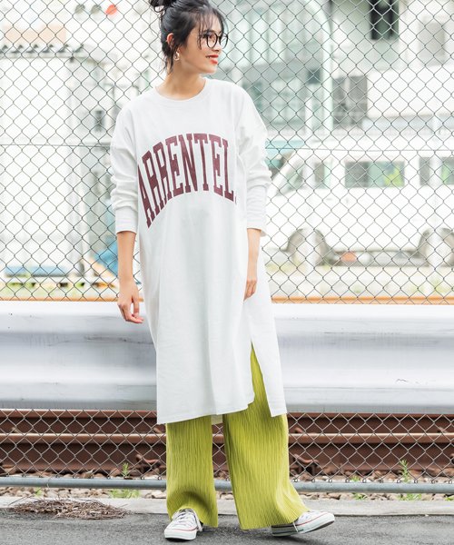 ヘビーウェイトカレッジロゴワンピース コカ Coca D Fashion ヘビーウェイトカレッジロゴワンピース コカ Coca D Fashion