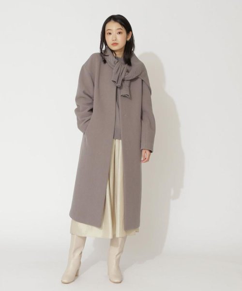 セール 30%OFF】ノーカラーダブルクロスコート(504361648 