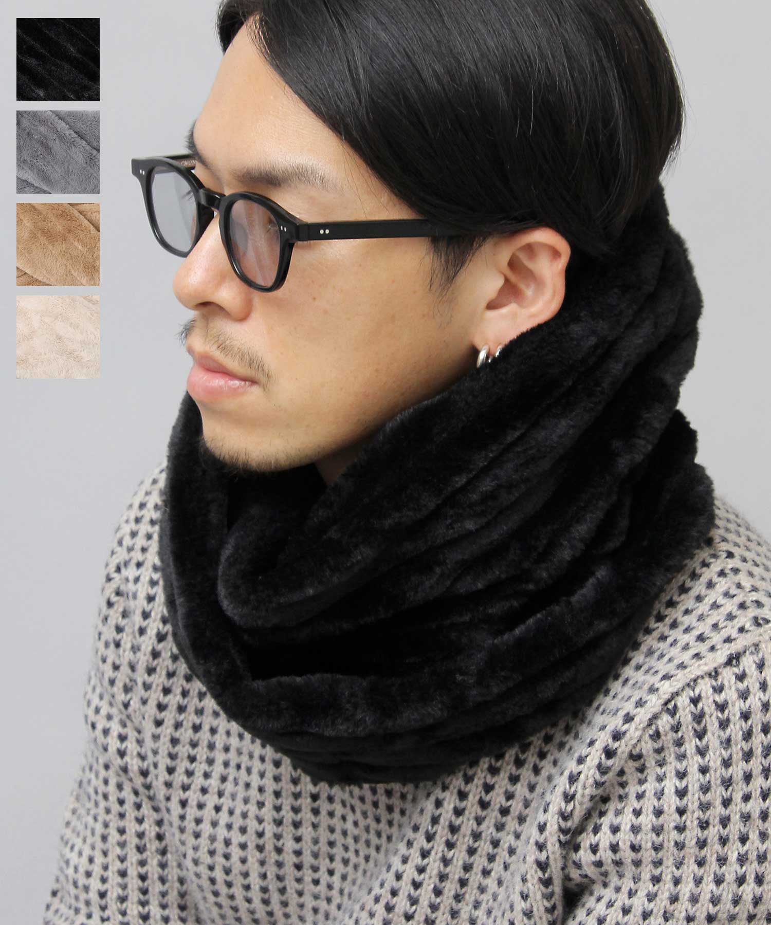 HIDE TRADING PRODUCT】 フェイクファー ネックウォーマー HIDE TRADING PRODUCT】 フェイクファー ネックウォーマー
