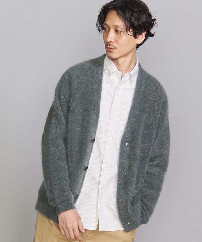 ブルー系 Xl Ll 当社の 1265 ユナイテッドアローズ モヘアカーディガン モヘヤ チェックカーディガン カーディガン メンズ ブルー系xl Ll 15 877 Jkkniu Edu