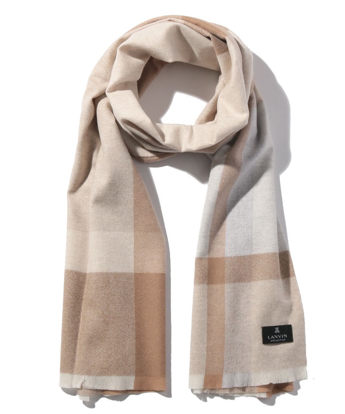 LANVIN COLLECTION(ランバンコレクション) カシミヤ100%中厚面割